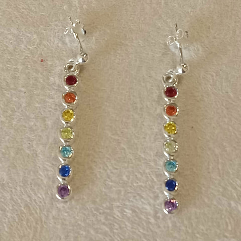 rainbow drop earrings