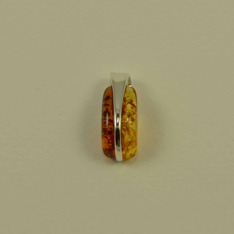 comma yellow brown pendant