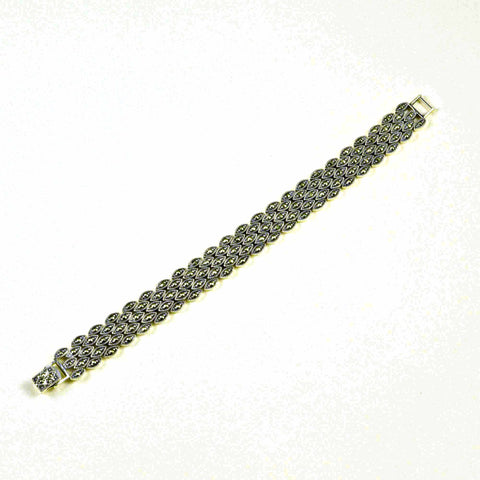marcasite mesh link bracelet