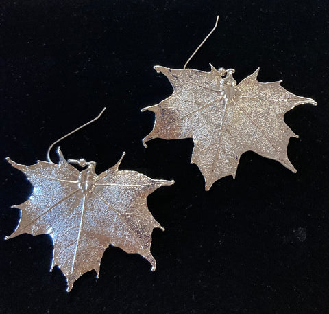 Leaf Earrings - Large Maple Leaf