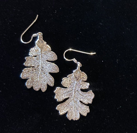 Leaf Earrings - Medium Lacy Oak