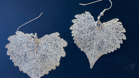 Leaf Earrings - Large Cottonwood Leaf